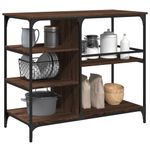 Casa si Gradina - Mobilier - Comode si corpuri - Corpuri bucatarie - Carucior de bucatarie, stejar maro 100x45x89,5cm lemn prelucrat - Infinity.ro