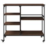 Casa si Gradina - Mobilier - Comode si corpuri - Corpuri bucatarie - Carucior de bucatarie, stejar maro 100x45x89,5cm lemn prelucrat - Infinity.ro