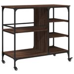 Casa si Gradina - Mobilier - Comode si corpuri - Corpuri bucatarie - Carucior de bucatarie, stejar maro 100x45x89,5cm lemn prelucrat - Infinity.ro