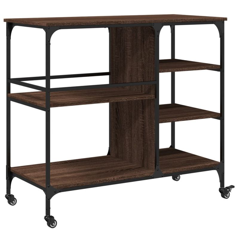 Casa si Gradina - Mobilier - Comode si corpuri - Corpuri bucatarie - Carucior de bucatarie, stejar maro 100x45x89,5cm lemn prelucrat - Infinity.ro