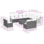 Casa si Gradina - Gradina si terasa - Mobilier exterior - Seturi mobila gradina - Set canapele de gradina, 13 piese, cu perne, bej, poliratan - Infinity.ro