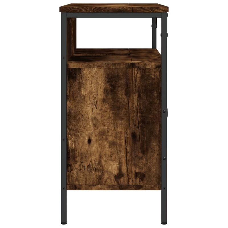 Casa si Gradina - Mobilier - Mobilier baie - Comode baie - Comoda chiuveta baie, stejar fumuriu, 80x30x60 cm lemn prelucrat - Infinity.ro