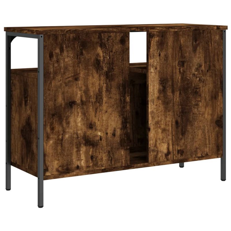 Casa si Gradina - Mobilier - Mobilier baie - Comode baie - Comoda chiuveta baie, stejar fumuriu, 80x30x60 cm lemn prelucrat - Infinity.ro