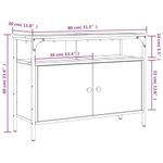 Casa si Gradina - Mobilier - Mobilier baie - Comode baie - Comoda chiuveta baie, stejar fumuriu, 80x30x60 cm lemn prelucrat - Infinity.ro