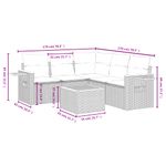 Casa si Gradina - Gradina si terasa - Mobilier exterior - Seturi mobila gradina - Set canapele de gradina cu perne, 6 piese, bej, poliratan - Infinity.ro