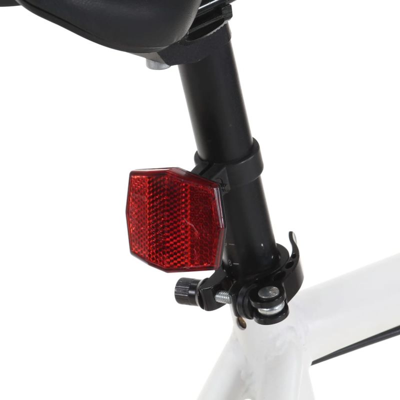 Sport si Outdoor/Ciclism/Biciclete pentru adulți/De oras - Bicicleta cu angrenaj fix, alb si albastru, 700c, 59 cm - Infinity.ro
