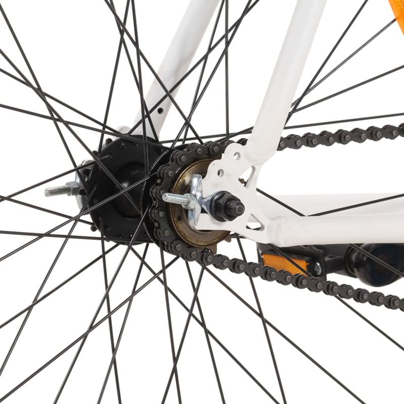 Sport si Outdoor/Ciclism/Biciclete pentru adulți/De oras - Bicicleta cu angrenaj fix, alb si albastru, 700c, 59 cm - Infinity.ro