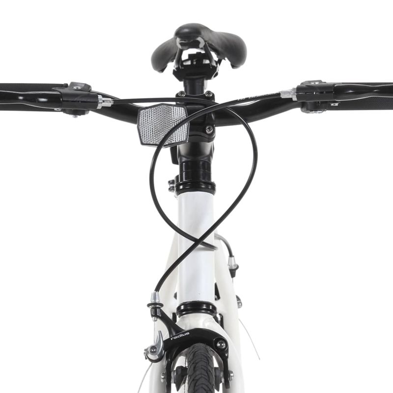 Sport si Outdoor/Ciclism/Biciclete pentru adulți/De oras - Bicicleta cu angrenaj fix, alb si albastru, 700c, 59 cm - Infinity.ro