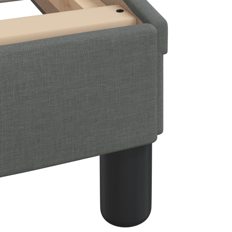 Casa si Gradina - Mobilier - Paturi si accesorii - Paturi - Cadru de pat cu tablie, gri inchis, 100x200 cm, textil - Infinity.ro