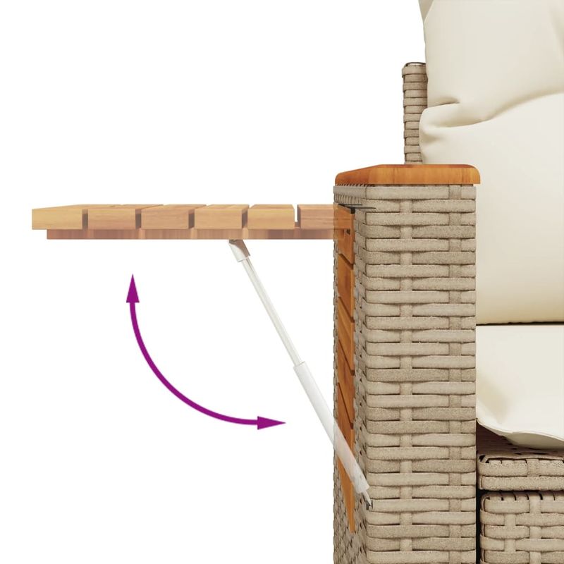 Casa si Gradina - Gradina si terasa - Mobilier exterior - Seturi mobila gradina - Set canapele de gradina, 8 piese, cu perne, bej, poliratan - Infinity.ro