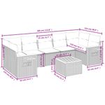 Casa si Gradina - Gradina si terasa - Mobilier exterior - Seturi mobila gradina - Set canapele de gradina, 8 piese, cu perne, bej, poliratan - Infinity.ro