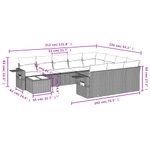 Casa si Gradina - Gradina si terasa - Mobilier exterior - Seturi mobila gradina - Set canapele de gradina cu perne, 11 piese, bej, poliratan - Infinity.ro