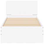 Casa si Gradina - Mobilier - Paturi si accesorii - Paturi - Cadru de pat cu tablie si lumini LED, alb, 90x190 cm - Infinity.ro