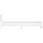 Casa si Gradina - Mobilier - Paturi si accesorii - Paturi - Cadru de pat cu tablie si lumini LED, alb, 90x190 cm - Infinity.ro