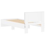 Casa si Gradina - Mobilier - Paturi si accesorii - Paturi - Cadru de pat cu tablie si lumini LED, alb, 90x190 cm - Infinity.ro