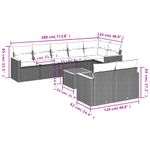 Casa si Gradina - Gradina si terasa - Mobilier exterior - Seturi mobila gradina - Set canapele de gradina, 9 piese, cu perne, bej, poliratan - Infinity.ro