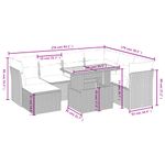 Casa si Gradina - Gradina si terasa - Mobilier exterior - Seturi mobila gradina - Set mobilier de gradina cu perne, 8 piese, negru, poliratan - Infinity.ro