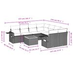 Casa si Gradina - Gradina si terasa - Mobilier exterior - Seturi mobila gradina - Set mobilier de gradina cu perne, 9 piese, negru, poliratan - Infinity.ro
