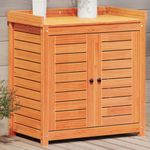 Casa si Gradina - Gradinarit si plante - Plante si ghivece - Ghivece si suporturi - Masa de plantare cu rafturi maro 82,5x50x86,5 cm lemn masiv pin - Infinity.ro