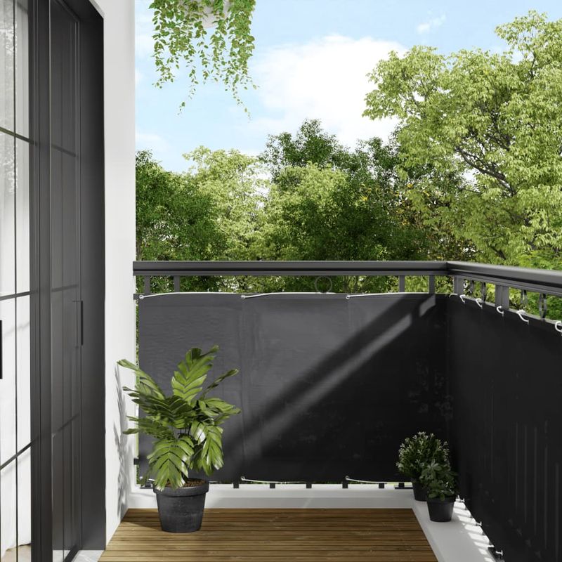 Casa si Gradina - Gradina si terasa - Umbrele si pavilioane - Umbrele - Paravan de balcon, antracit, 90x800 cm, 100% poliester oxford - Infinity.ro