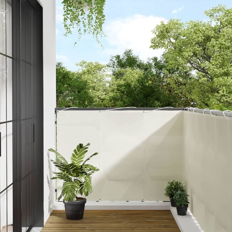 Casa si Gradina - Gradina si terasa - Umbrele si pavilioane - Umbrele - Paravan de balcon, crem, 120x800 cm, 100% poliester oxford - Infinity.ro