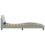 Casa si Gradina - Mobilier - Paturi si accesorii - Paturi - Cadru de pat cu tablie, gri deschis, 100x200 cm, catifea - Infinity.ro