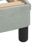 Casa si Gradina - Mobilier - Paturi si accesorii - Paturi - Cadru de pat cu tablie, gri deschis, 100x200 cm, catifea - Infinity.ro
