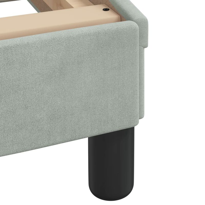 Casa si Gradina - Mobilier - Paturi si accesorii - Paturi - Cadru de pat cu tablie, gri deschis, 100x200 cm, catifea - Infinity.ro