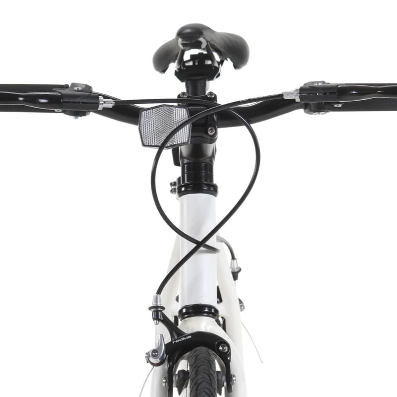 Sport si Outdoor - Ciclism - Biciclete pentru adulți - De oras - Bicicleta cu angrenaj fix, alb si albastru, 700c, 51 cm - Infinity.ro
