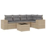 Casa si Gradina - Gradina si terasa - Mobilier exterior - Canapele si fotolii gradina - Set canapele de gradina cu perne, 6 piese, bej, poliratan - Infinity.ro