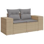 Casa si Gradina - Gradina si terasa - Mobilier exterior - Canapele si fotolii gradina - Set canapele de gradina cu perne, 6 piese, bej, poliratan - Infinity.ro