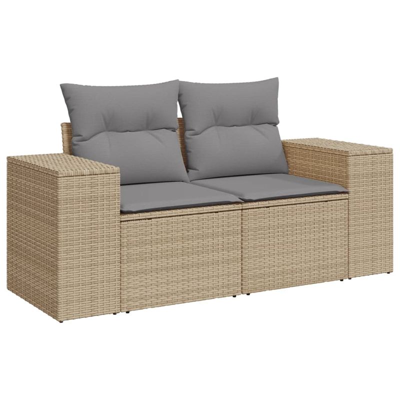 Casa si Gradina - Gradina si terasa - Mobilier exterior - Canapele si fotolii gradina - Set canapele de gradina cu perne, 6 piese, bej, poliratan - Infinity.ro