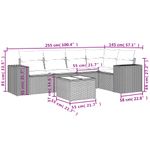 Casa si Gradina - Gradina si terasa - Mobilier exterior - Canapele si fotolii gradina - Set canapele de gradina cu perne, 6 piese, bej, poliratan - Infinity.ro