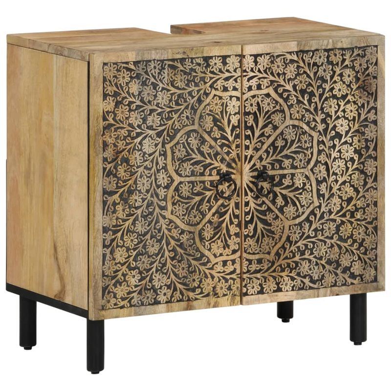 Casa si Gradina - Mobilier - Seturi de mobilier - Seturi baie - Set mobilier de baie, 3 piese, lemn masiv de mango - Infinity.ro