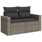 Casa si Gradina - Gradina si terasa - Mobilier exterior - Seturi mobila gradina - Set mobilier de gradina cu perne, 10 piese, gri, poliratan - Infinity.ro