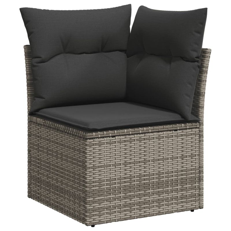 Casa si Gradina - Gradina si terasa - Mobilier exterior - Seturi mobila gradina - Set mobilier de gradina cu perne, 10 piese, gri, poliratan - Infinity.ro