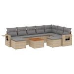 Casa si Gradina - Gradina si terasa - Mobilier exterior - Seturi mobila gradina - Set canapele de gradina, 10 piese, cu perne, bej, poliratan - Infinity.ro