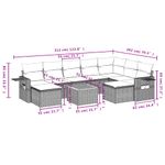 Casa si Gradina - Gradina si terasa - Mobilier exterior - Seturi mobila gradina - Set canapele de gradina, 10 piese, cu perne, bej, poliratan - Infinity.ro