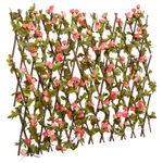 Casa si Gradina - Gradina si terasa - Garduri, panouri si accesorii - Spalier cu iedera artificiala extensibil, roz inchis, 180x60 cm - Infinity.ro