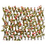 Casa si Gradina - Gradina si terasa - Garduri, panouri si accesorii - Spalier cu iedera artificiala extensibil, roz inchis, 180x60 cm - Infinity.ro