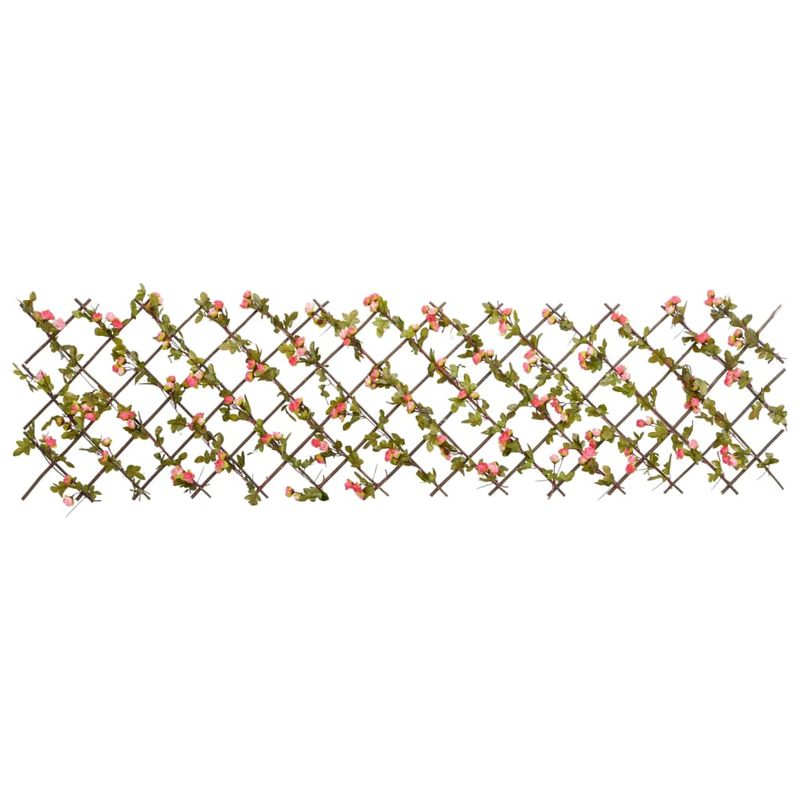Casa si Gradina - Gradina si terasa - Garduri, panouri si accesorii - Spalier cu iedera artificiala extensibil, roz inchis, 180x60 cm - Infinity.ro