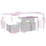 Casa si Gradina - Gradina si terasa - Mobilier exterior - Seturi mobila gradina - Set canapele de gradina cu perne, 7 piese, negru, poliratan - Infinity.ro