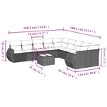 Casa si Gradina - Gradina si terasa - Mobilier exterior - Canapele si fotolii gradina - Set canapele de gradina cu perne, 11 piese, bej, poliratan - Infinity.ro