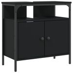 Casa si Gradina - Mobilier - Mobilier baie - Comode baie - Comoda pentru chiuveta baie, negru, 60x30x60 cm, lemn prelucrat - Infinity.ro