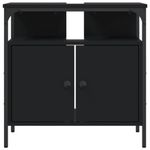 Casa si Gradina - Mobilier - Mobilier baie - Comode baie - Comoda pentru chiuveta baie, negru, 60x30x60 cm, lemn prelucrat - Infinity.ro