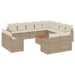 Casa si Gradina - Gradina si terasa - Mobilier exterior - Seturi mobila gradina - Set canapele de gradina, 13 piese, cu perne, bej, poliratan - Infinity.ro