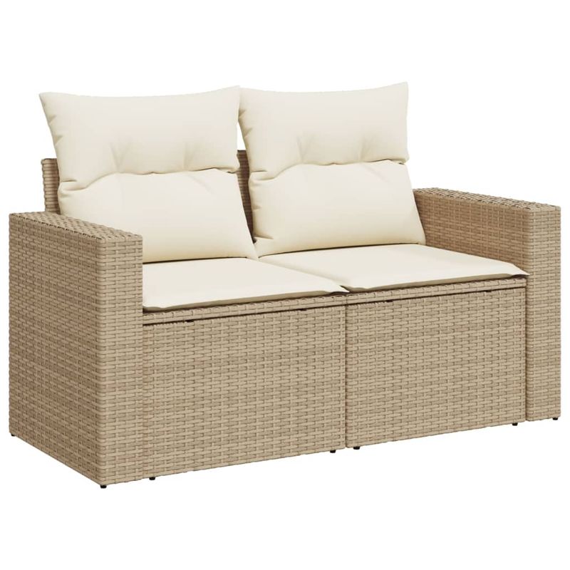 Casa si Gradina - Gradina si terasa - Mobilier exterior - Seturi mobila gradina - Set canapele de gradina, 13 piese, cu perne, bej, poliratan - Infinity.ro