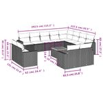 Casa si Gradina - Gradina si terasa - Mobilier exterior - Seturi mobila gradina - Set canapele de gradina, 13 piese, cu perne, bej, poliratan - Infinity.ro