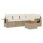 Casa si Gradina - Gradina si terasa - Mobilier exterior - Seturi mobila gradina - Set canapele de gradina cu perne, 6 piese, bej, poliratan - Infinity.ro