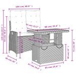 Casa si Gradina - Gradina si terasa - Mobilier exterior - Seturi mobila gradina - Set mobilier de gradina cu perne, 2 piese, negru, poliratan - Infinity.ro